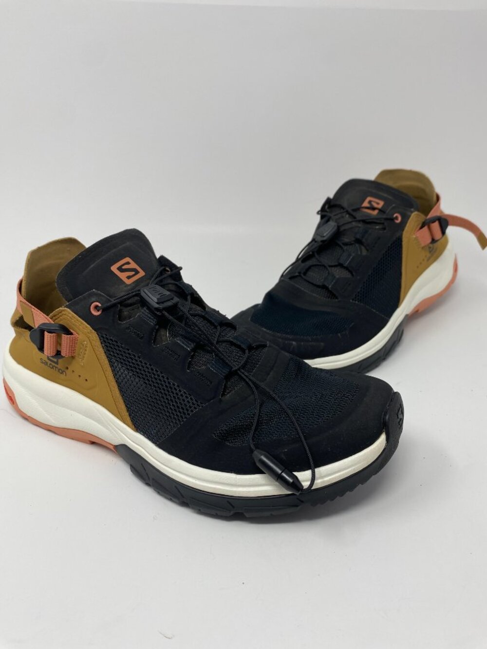 Salomon Techamphibian TA4 Water Shoes Womens 7.5 Black Brown Orange Hiking Trail - Picture 2 of 16